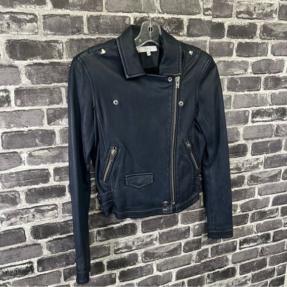 IRO ASHVILLE cropped biker leather jacket - Picture 7 of 14